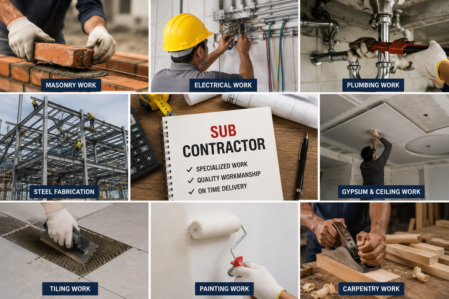 Sub contractor-building work