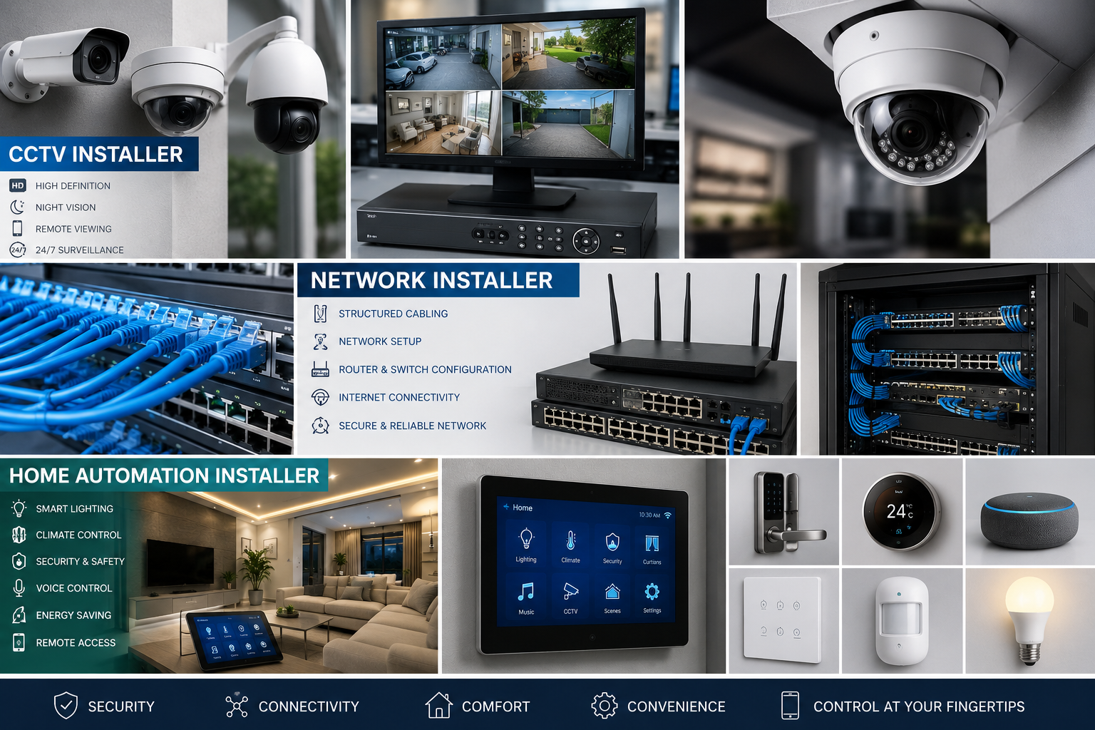 CCTV & NETWORK INSTALLER & HOME AUTOMATION INSTALLER